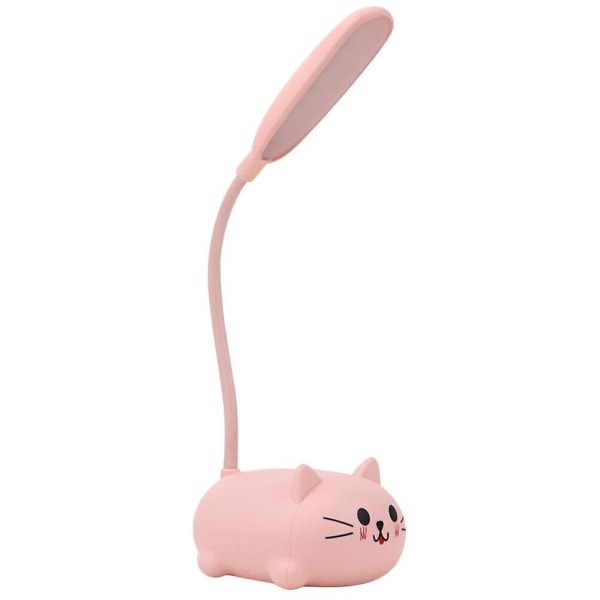 Katteskrivebordslampe tegneserie bordlampe USB genopladelig bordlampe børne natlampe