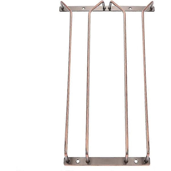 14\" Bronse Vinglassholder Under Skap, Vinglassholder, Vinglass Oppbevaringsstativ, 2 Rader