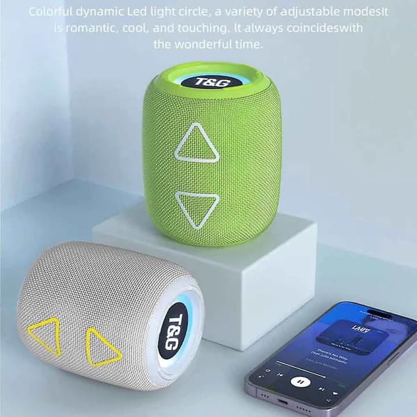 Cylindrisk Bluetooth-kompatibel högtalare trådlös tung bas högljudd ljudbox