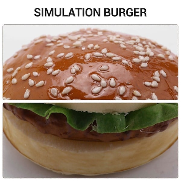 1 stk. Realistisk Hamburger Livagtig Simulering Hamburger Display Børne Mad Brød Legetøj Fotorekvisit
