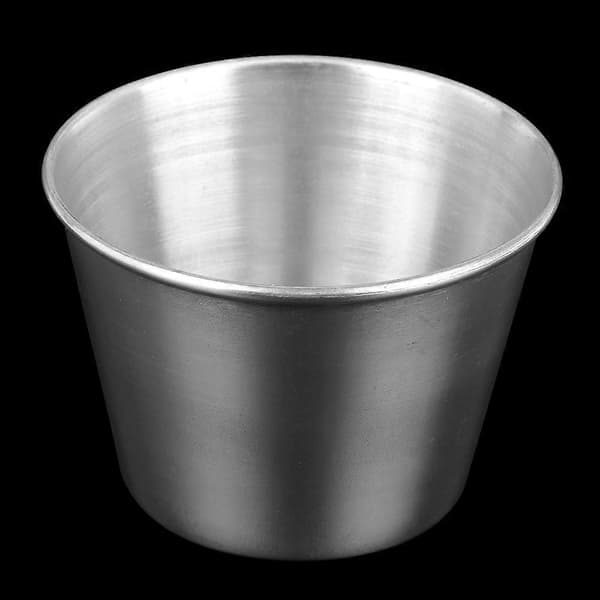 Portable vinglass i rustfritt stål, smørkopp, dippskål for krydder (75 ml)