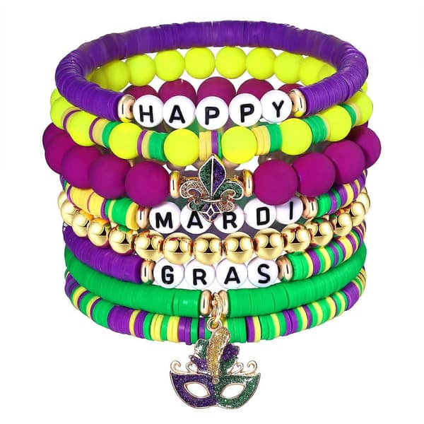 Perlearmbåndssæt til Valentinsdag og Mardi Gras-parade