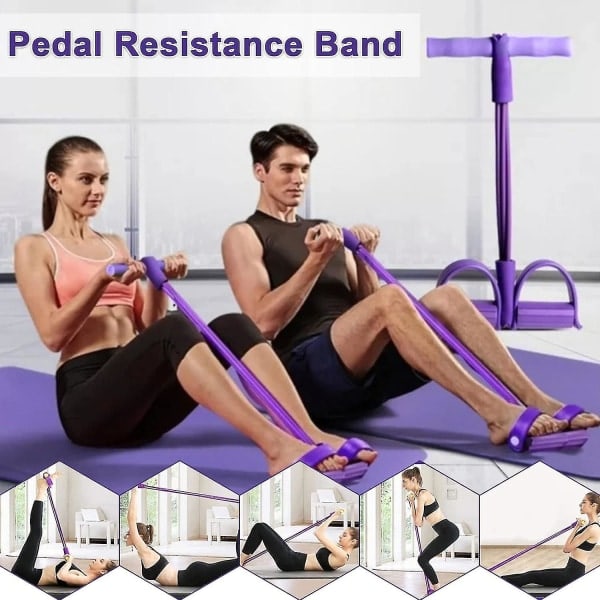 Pedalmotståndsband, motståndsband för män och kvinnor, yogapedal, dragband, elastiskt dragrep, träningsutrustning, yogastretch, bantningsträning