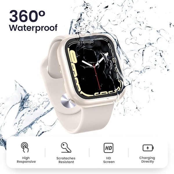 [2 i 1] Vanntett skjermbeskytter for Apple Watch