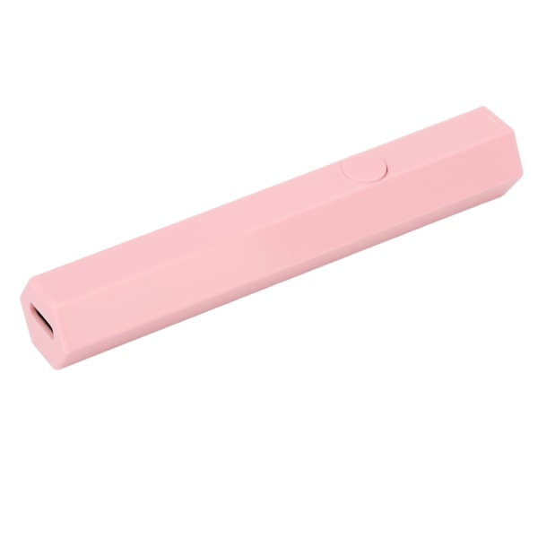 Bærbar Mini UV LED Neglelampe Hjemmesalon Genopladelig Håndholdt Penneformet Negletørrer 3W Hærdningslampe Rosa