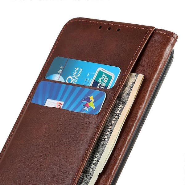 Til OnePlus Nord CE5 5G Etui Split Læder Flip Wallet Telefon Cover Kaffe