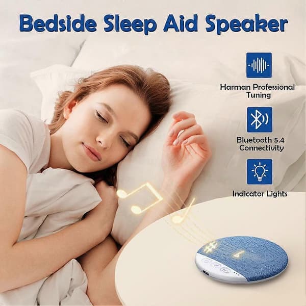 Kuddehögtalare Högtalare Under Kudde Hög Kvalitet Multifunktionell Bluetooth-högtalare Vitt Brus Black/1 set