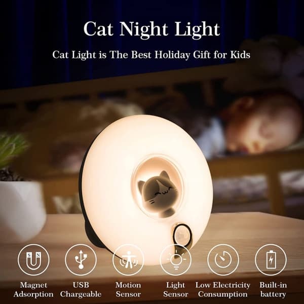 Cirkel kat menneskekrop induktionslys, LED natlampe