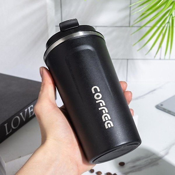 510ml Smart Termosflaska För Kaffe LED Temperaturdisplay Termosmugg Isolerad Tumlare Kaffekopp Vit