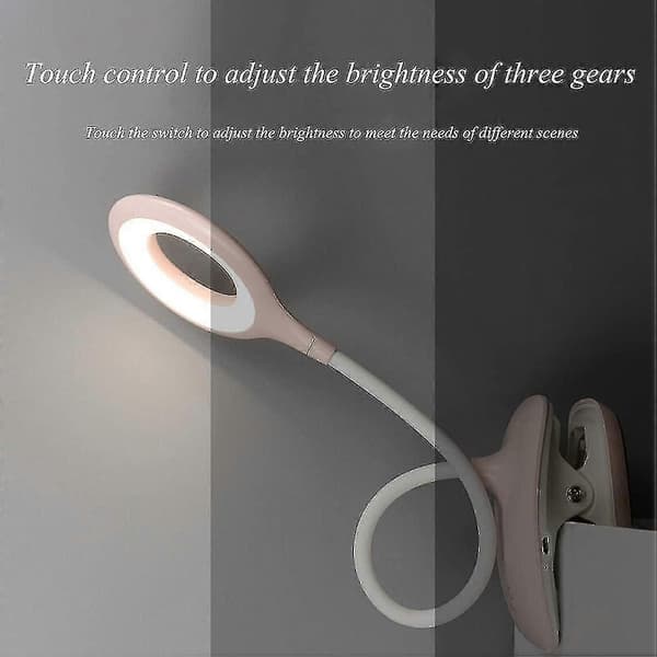 LED Clip-on Leselampe Dimbar Øyebeskyttelse Bordlampe