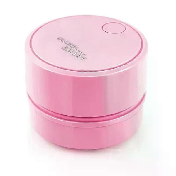 Mini Støvsuger til Skrivebord, Bord, Støv, Viskelæder, Affald, Rengøringsmiddel, Kontorbord, Støvværktøj til Bil, Hjem, Computer, Håndholdt Pink