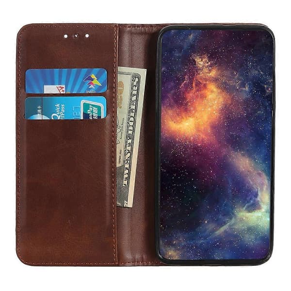 Til OnePlus Nord CE5 5G Etui Split Læder Flip Wallet Telefon Cover Kaffe