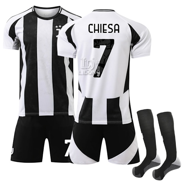 Juventus FC Hjemme Fodboldtrøjer til børn 2024-2025 Nr. 7 CHIESA 26