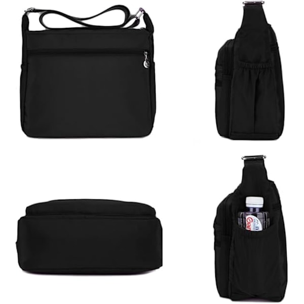 Dame Multi-Lomme Casual Crossbody Taske Vandtæt Skuldertaske Nylon Taske