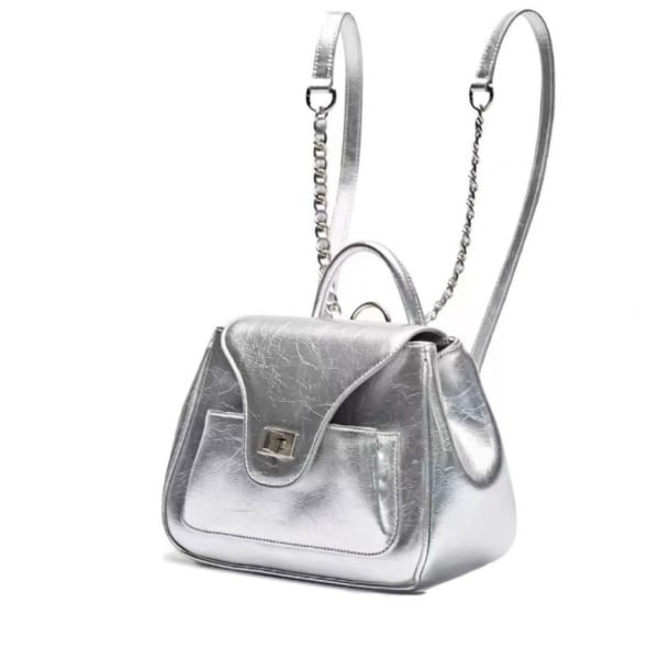 Ryggsäck för kvinnor Mini Handväskor SILVER silver