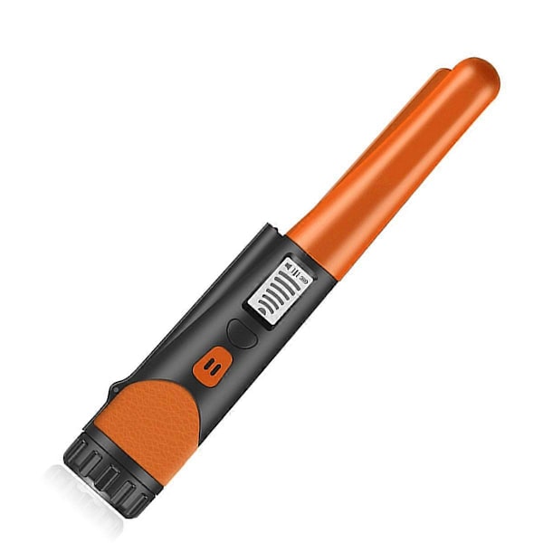 Metaldetektor Professionel Høj Sensitivitet Bærbar Håndholdt Metaldetektor med LCD-display Lommelygtefunktion Orange