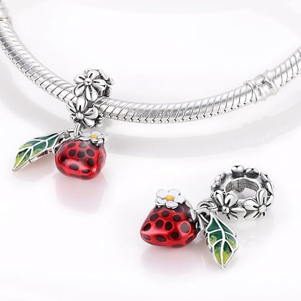 Sølvbelagt charm til Pandora armbånd, passer armbånd og halskæder, kompatibel med europæiske armbånd til piger