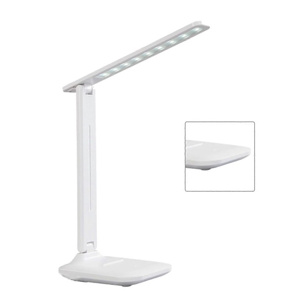 LED Skrivebordslampe med USB-lading, berøringsbryter for studier og hjemmebruk