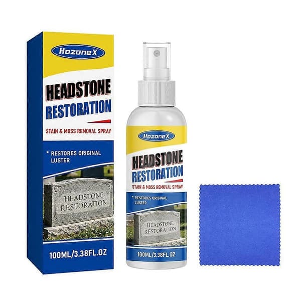 Gravstensrestaurering & Rengöringsspray, Stenrengöring Gravstenskit-100ML 1PCS