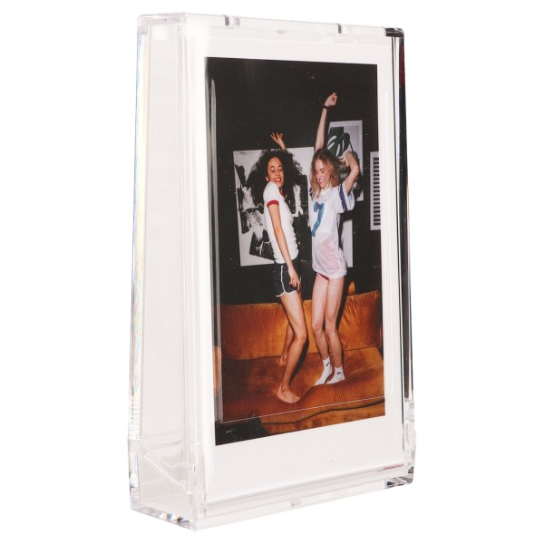 Valokuvien säilytyslaatikko 3 tuuman pikakameralle Photo PC Mini case, jossa käsiköysi kuvakorteille läpinäkyvä