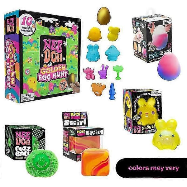 Gull Egg Skattejakt Needoh Squishy Plastisitet Fidget Leker Anti-stress Sensor