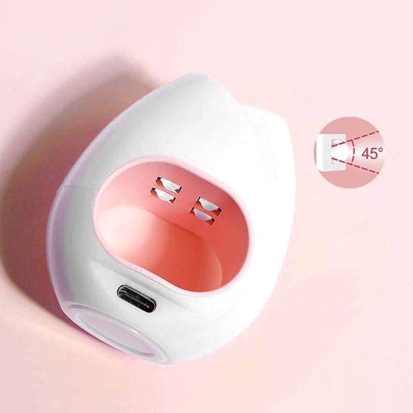 UV LED Nagellampa Mini Vit USB Gel Nagellampa 16W Portabel Nageltork i rosform