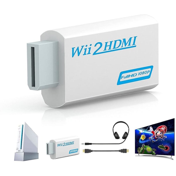 Wii till HDMI-adapter, Wii till HDMI-omvandlarkontakt Stödjer