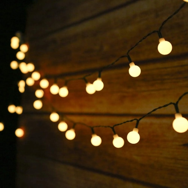 50Leds Outdoor Solar String Lights, 6,9 M Jul String Lights, Vattentät Varmvit