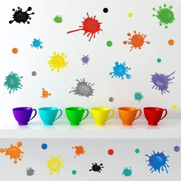 Color Dots Wall Sticker - Avtagbar Barn/ Baby Room Wall Sticker