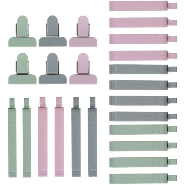 24 stycken påsklämmor förseglingsklämmor plastpåsar påsklämmor förseglingsklämmor