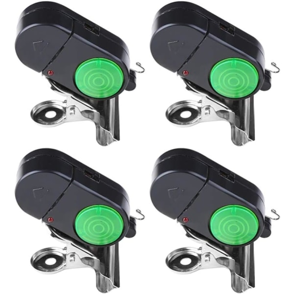 4 delar LED fiskelarmbettindikator - Vattentät batteridriven klämma