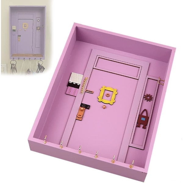 2024, Friends Monica's Door Wall Key Holder, Handgjorda personliga nyckelkrokar, vintage heminredningsnyckelringar