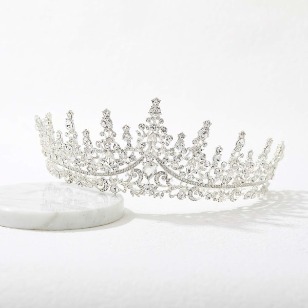 Crystal Wedding Tiara för kvinnor - Rhinestone Royal Queen Crown Pannband