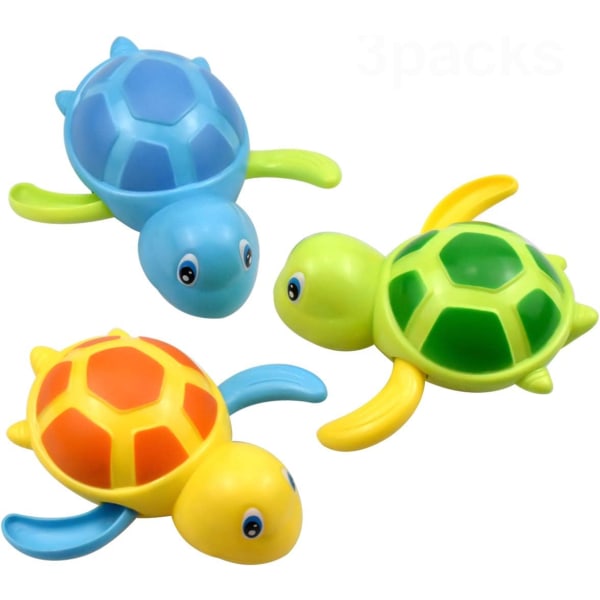 3 st Baby , Clockwork Turtle, Clockwork Badleksaker, Vattenleksaker Swimm