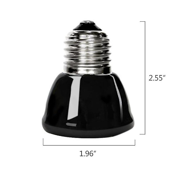 220v Värmelampa Svart Keramik Husdjursvärmare Glödlampa Brooder Kycklingar Sköldpadda Lizard Reptil Light