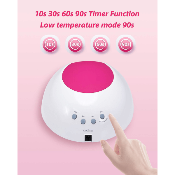 Sun2c Smart 33 Lamp Beads 48w Nagellampa Dubbel ljuskälla Led Nageltorkning