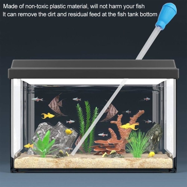 Lättviktsakvariumrenare - Vattenväxlare för akvarium, pipettmatare med droppare