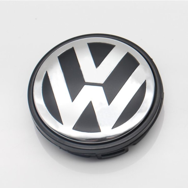 4st VW-logotyp Ytterdiameter 56 mm Cap Fälgemblem Fälgmärke