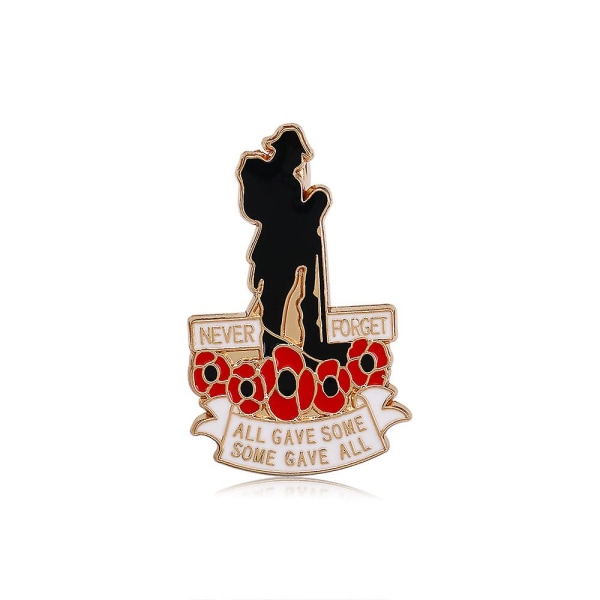 1st Remembrance Day Brosch Pin - Red Poppy Lapel Pins Tröja Sjal Clips