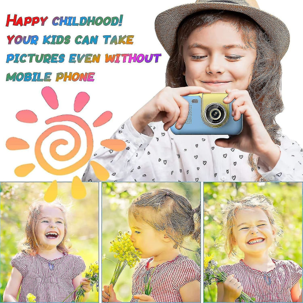 Barnkamera, barnkamera med stativ, 180 roterande lins, 40 mp foto och 720p HD-video/2,4 tums Ips Sc