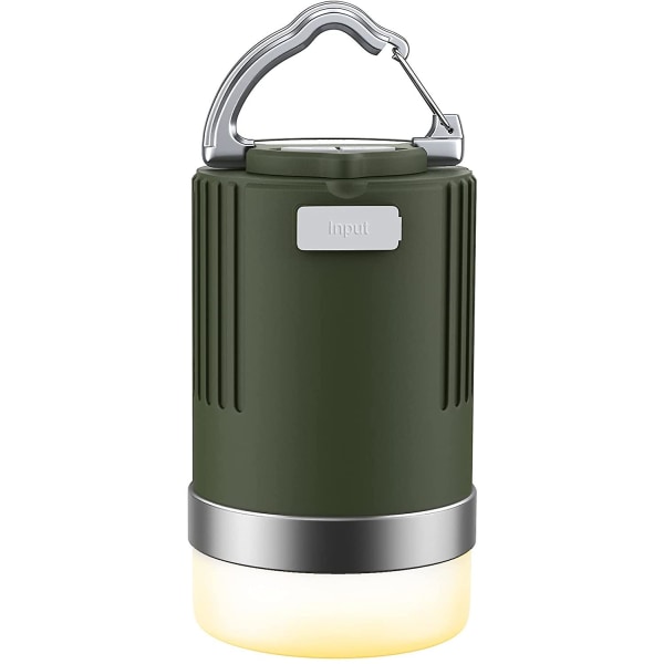 LED campinglampa, 15000 mAh uppladdningsbar lampa med 4 ljuslägen, vattentätt ljus