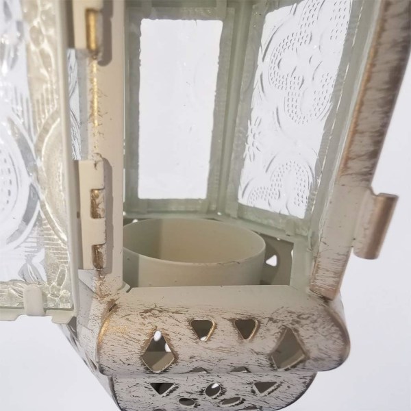 2st hängande ljuslykta Retro marockansk metallglasljushållare