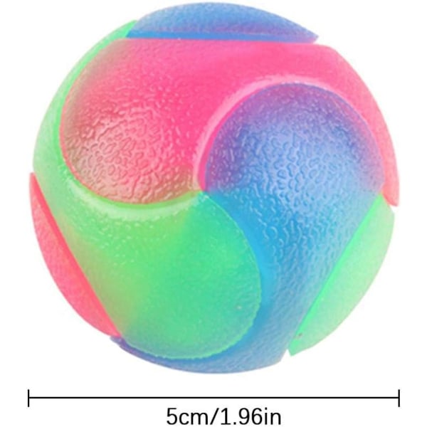 Bittålig glödande elastisk boll Hållbar Blinkande Molar Ball Pet Gummi Tuggleksak