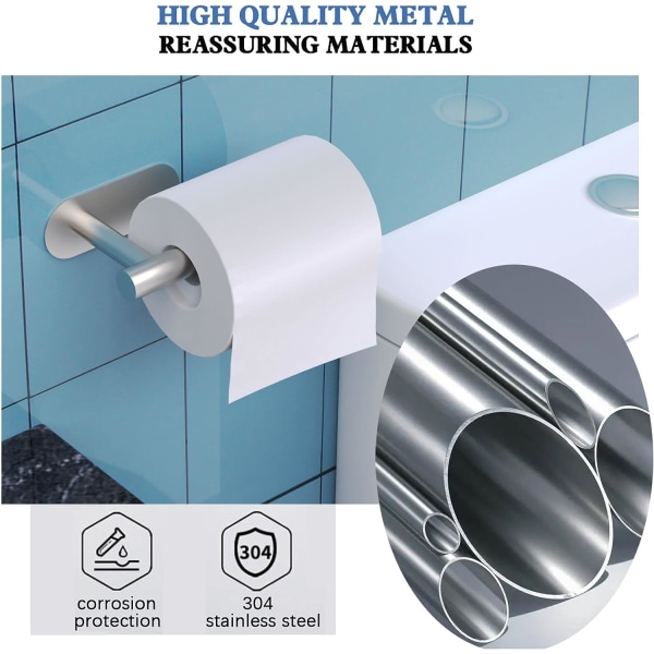 Toalettrullehållare Självhäftande -3M Toalettpappershållare Rostfri