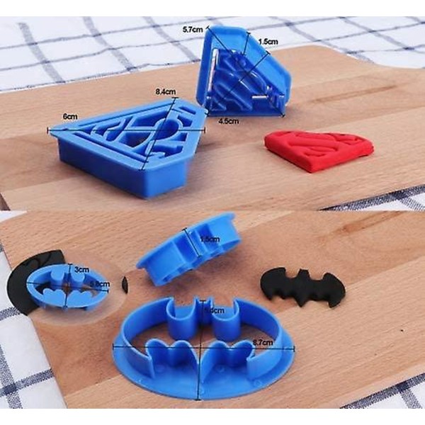 4 Super Hero Cookie Cutters Cookie Decorations (super Hero)