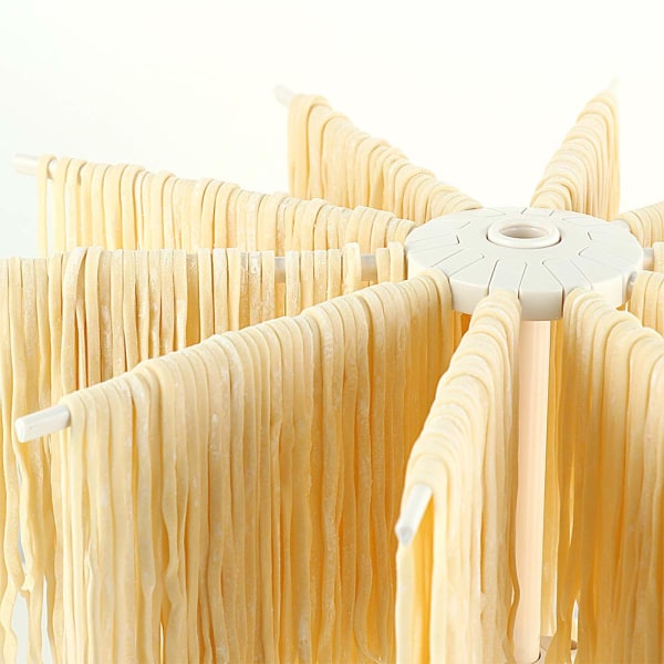 Vikbart torkställ för pasta, snabb installation, enkel förvaring (vit)
