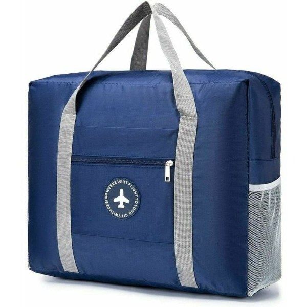 Hopfällbart kabinbagage - Lätt resväska under sätet förvaring (marinblå)