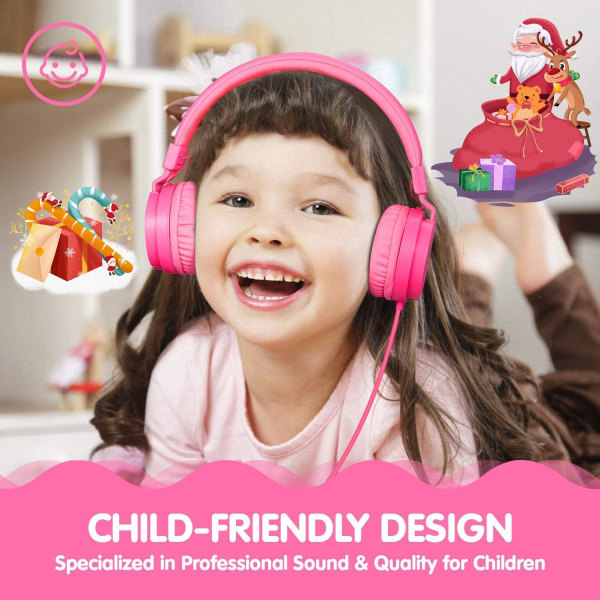 On Ear-justerbara barnhörlurar för mobiltelefon och bärbar dator
