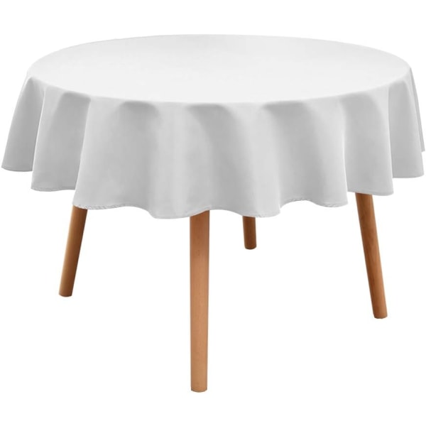 Rund vattentät bordsduk - Anti-Wrinkle Polyester Fiber Cover