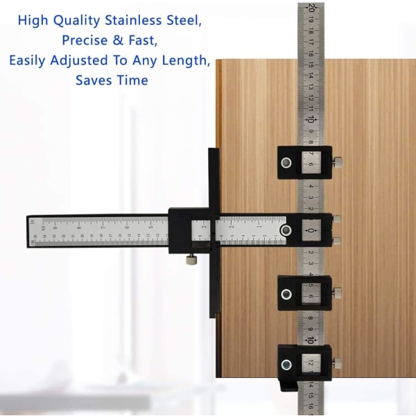 Punch Locator Drill Guide - Justerbart skåp Hårdvara Jig Låda Hål Mall